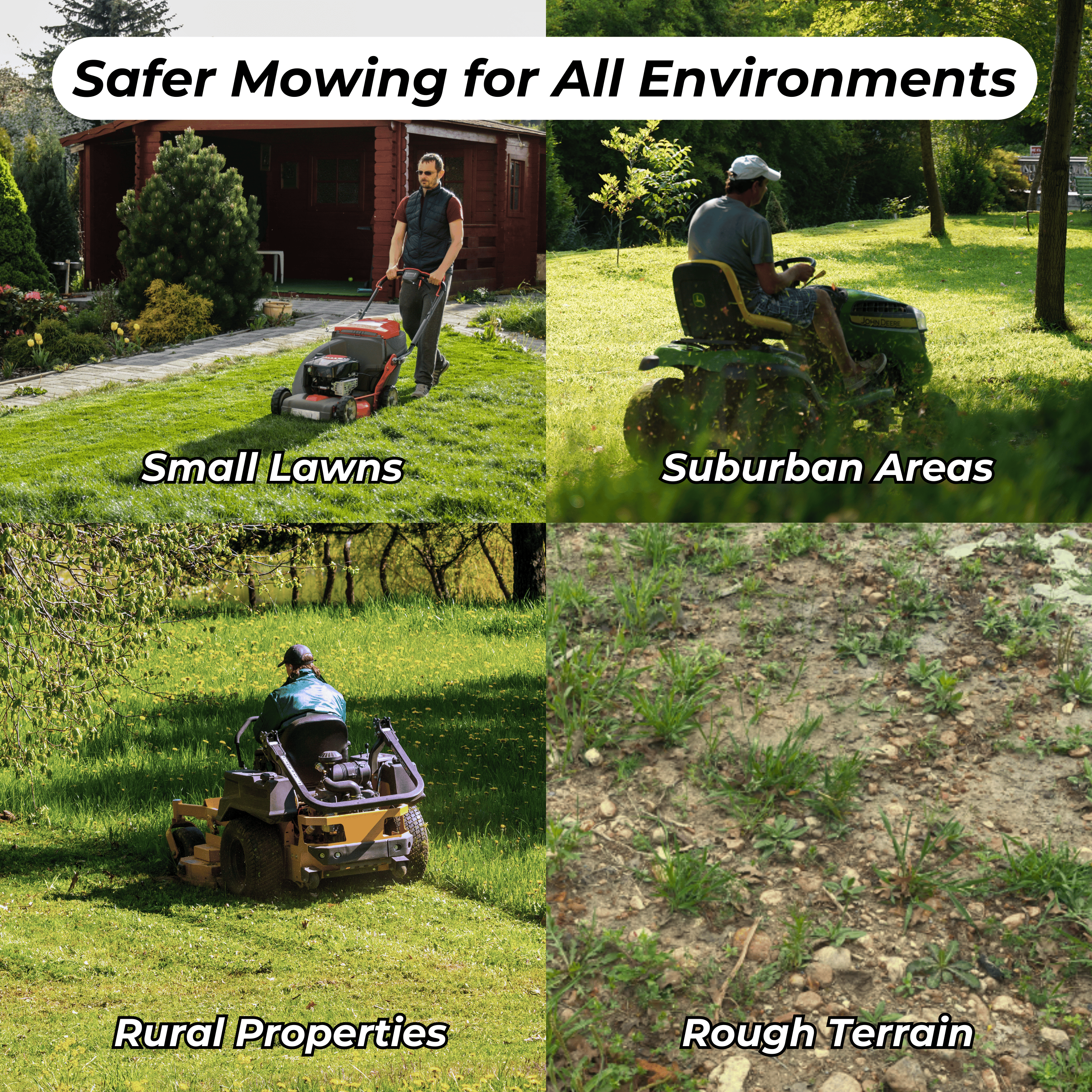 REVOsafe mowing cleanup during fall and spring across U.S., Australia, and New Zealand.